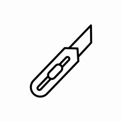 Outline stationery knife icon.Stationery knife vector illustration. Symbol for web and mobile