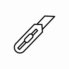 Outline stationery knife icon.Stationery knife vector illustration. Symbol for web and mobile