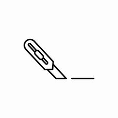 Outline stationery knife icon.Stationery knife vector illustration. Symbol for web and mobile