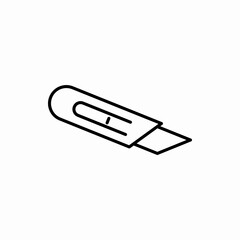 Outline stationery knife icon.Stationery knife vector illustration. Symbol for web and mobile