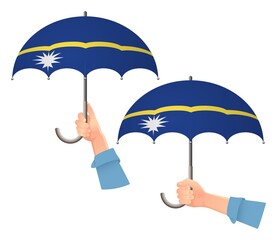 Nauru flag umbrella