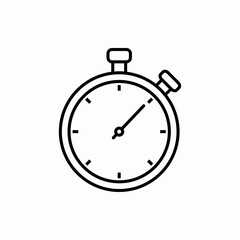 Outline stopwatch icon.Stopwatch vector illustration. Symbol for web and mobile