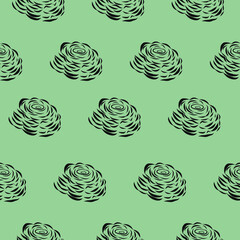 Black Roses With blue Background Floral Pattern Seamless Vector Illustrator. Great for fabrics, textiles, wallpapers, backgrounds, 