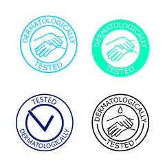 Obraz premium Dermatologically tested vector label