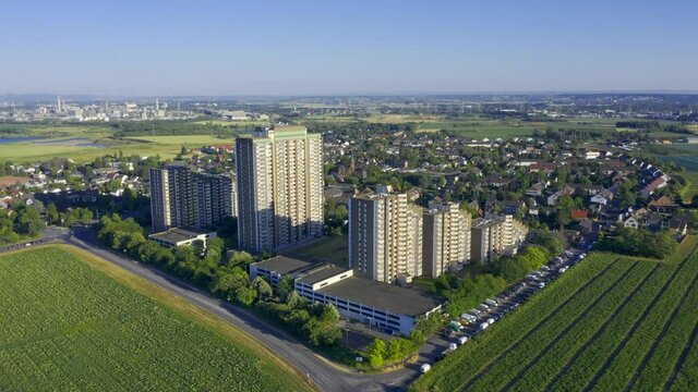 Panel Building in Cologne Germany Aerial