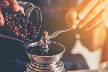 Coffee drip in morning