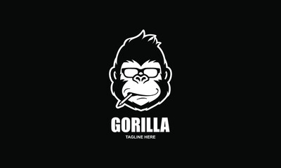 Geek Gorilla Logo - Cool Gorilla Head Vector