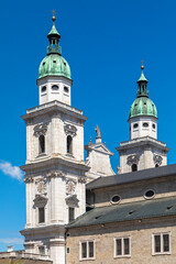 Türme des Doms in Salzburg, Österreich