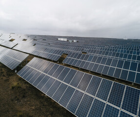 aerial view of a photovoltaic power station