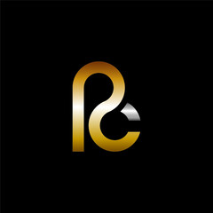 P & C letters Joint logo icon vector template for corporate logo and business card design.