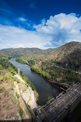 Fototapeta na wymiar Large dam for electricity generation in Thailand