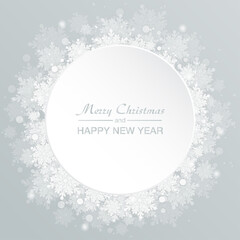 Vector banner for Christmas, New Year, snowflakes