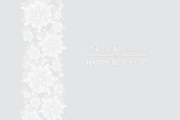 Vector banner for Christmas, New Year, snowflakes