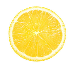 lemon slice, clipping path, isolated on a white background