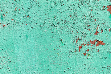 old rusty green iron surface