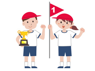 学校　体育祭　運動会　優勝