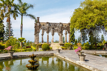 Old raja's palace Taman Ujung Sukasada (Taman Ujung Water Palace), Karangasem, Bali Island, Indonesia