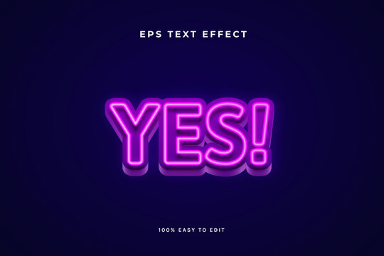 3d Neon Purple Text Effect