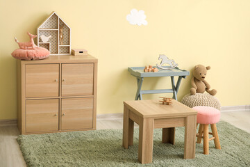 Interior of modern room in kindergarten