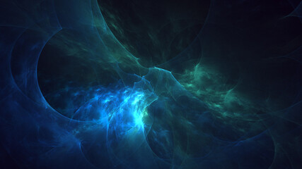 3D rendering abstract multicolor fractal light background