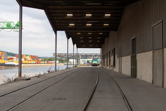 Hafen mit Schienen in Stuttgart Hedelfingen 