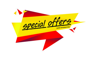 Special Offer price tag vector format
