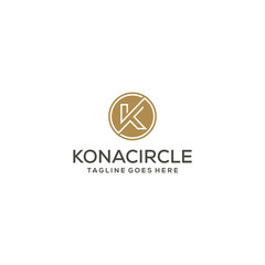 Creative Illustration modern K sign geometric logo design template