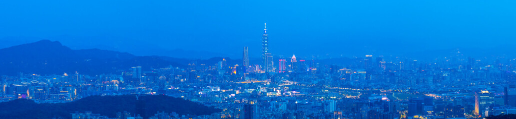 Taipei 101 Street View at Night