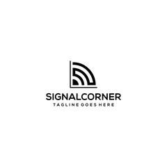 Creative modern signal sign Concept logo design template 