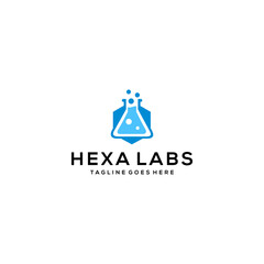 Creative modern labs glass sign logo design icon vector 