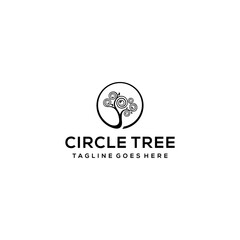 Creative Tree nature logo design sign vector template icon