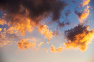 evening sky with clouds