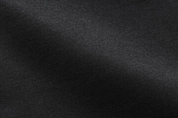 Canvas Polyester texture synthetical for background. Black polyester fabric textile backdrop for interior art design or add text message. - obrazy, fototapety, plakaty