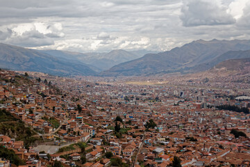 Panorama Cuzco z Sacsayhuaman