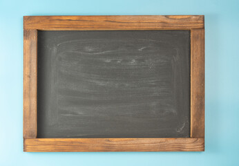 Chalk board on blue background