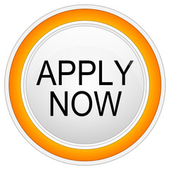 Apply now Button on white background - illustration