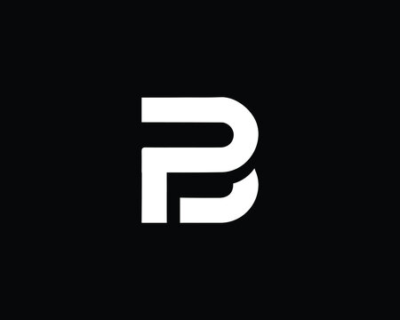 Professional and Minimalist Letter PB BP Logo Design, Editable in Vector Format in Black and White Color
