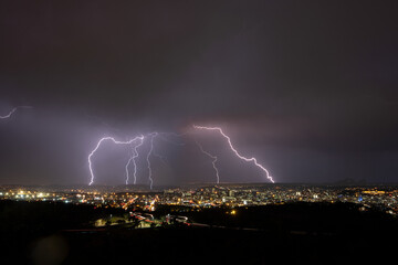 lightning in the city
