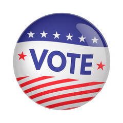 USA election Badge isolated on white background. Vector illustration.