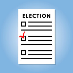 Ballot icon isolated. Vector illustration.