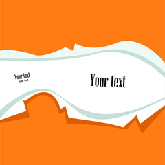 Orange ripped paper. Illustration of orange ripped paper with place for your text.