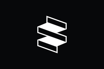 Minimal Innovative Initial SE logo and ES logo. Letter SE ES creative elegant Monogram. Premium Business logo icon. White color on black background