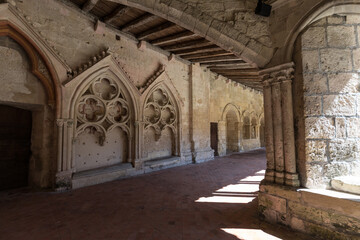 Medieval French Cloisters at the Collegiale church of Saint Emilion, France