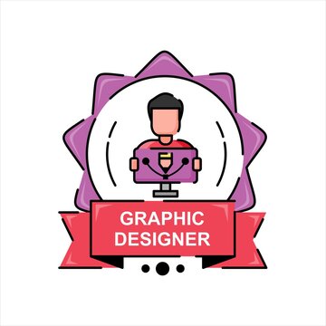 GRAPHIC DESIGNER BADGE LOGO FREE FOR COMMERCIAL USE
