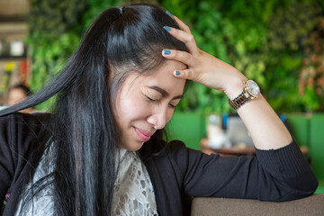 Women headache are stressed