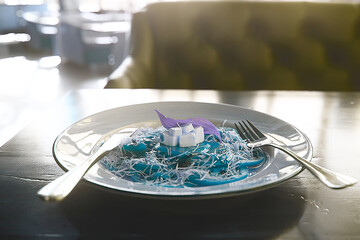 table setting for lunch in a restaurant