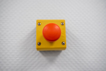 Big red button for emergency stop machinery
