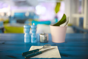 table setting for lunch in a restaurant