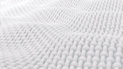 Close up fabric fiber. fiber with smooth surface. and the Surface is a waves. Alpha channel included in the end of the clip. - Powered by Adobe