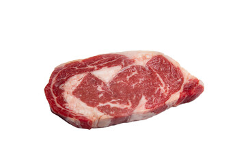 Obraz premium Uncooked Ribeye in white background